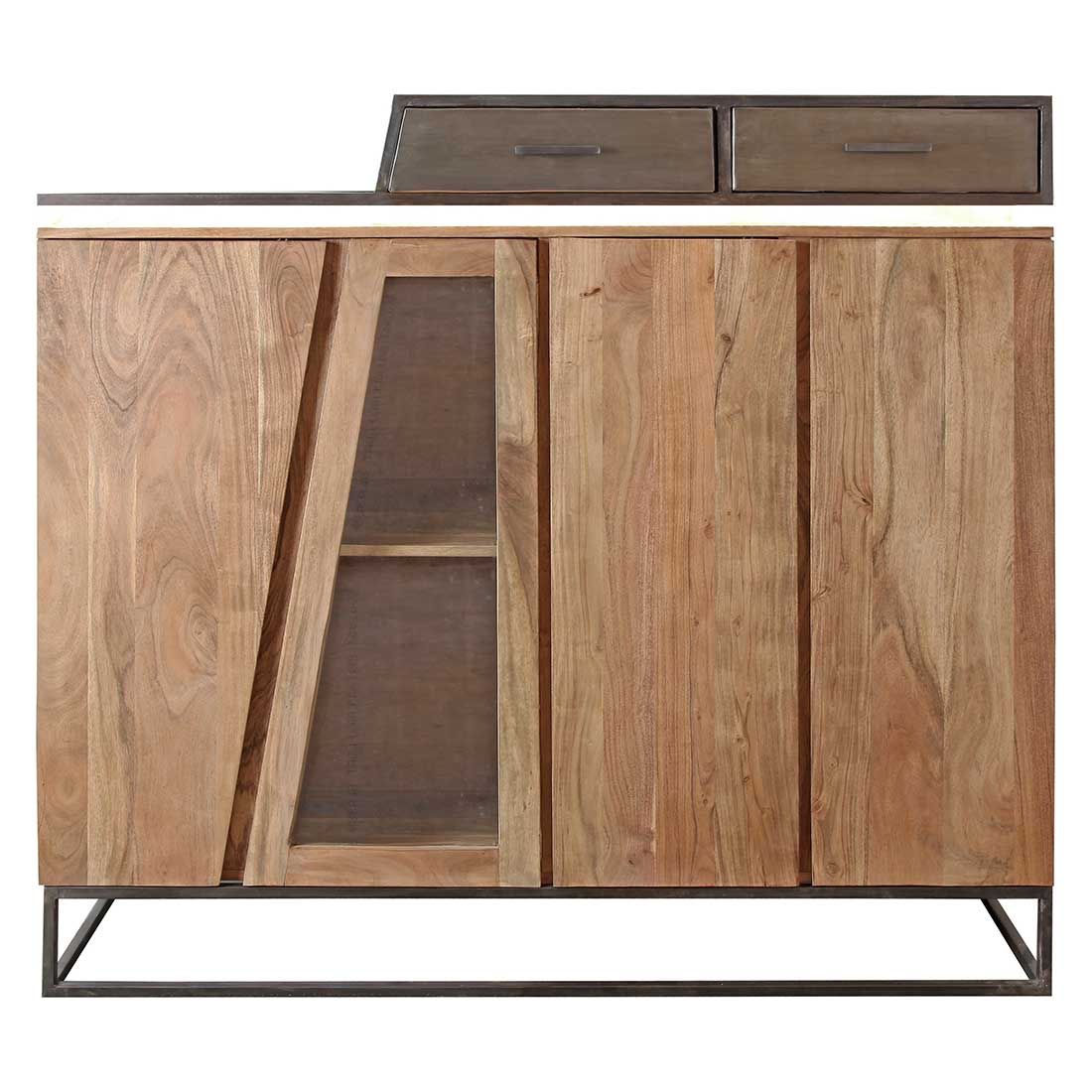 Wolf Möbel Stadium Highboard mit Beleuchtung 145x40x140cm