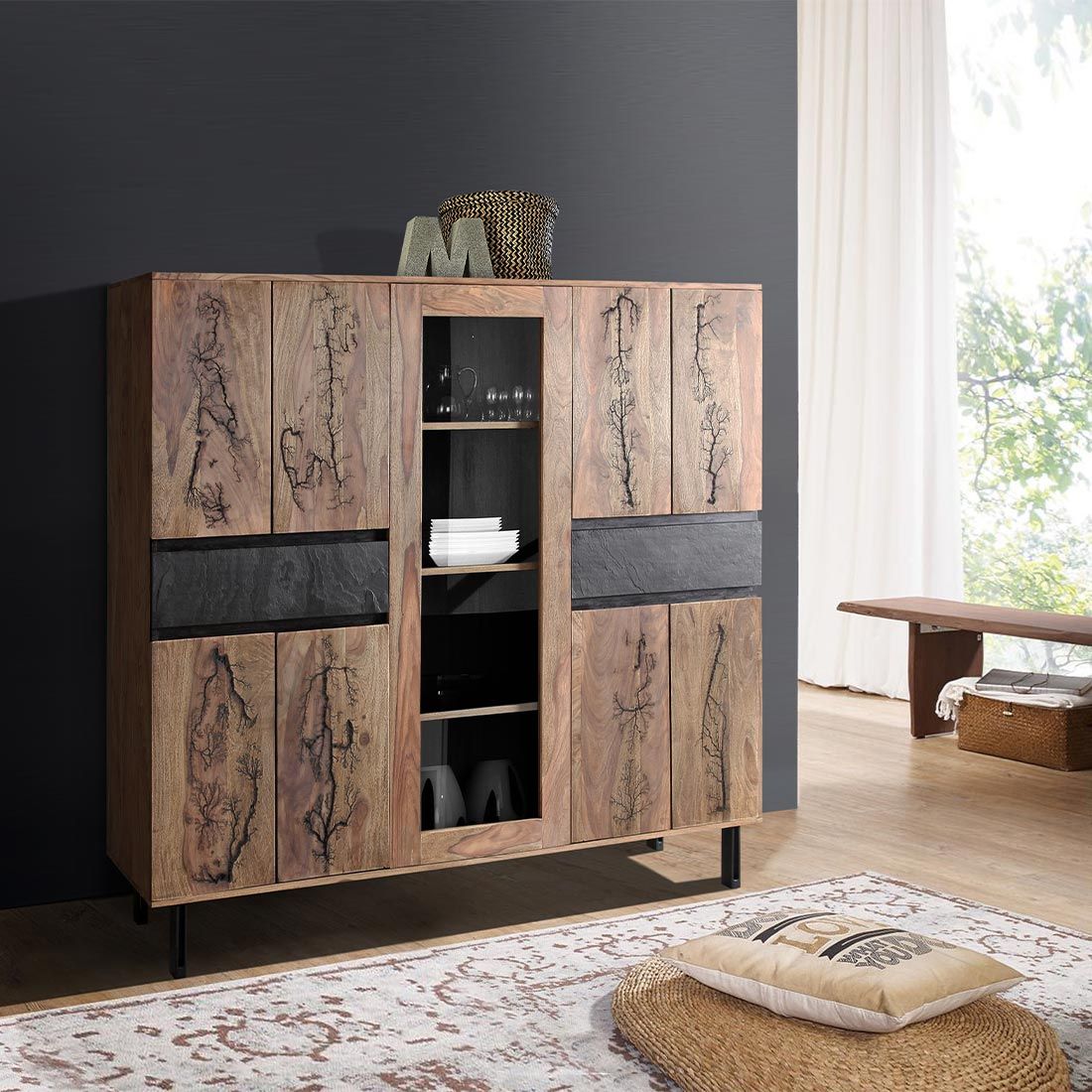 Wolf Möbel Thunder Highboard 158x40x160cm