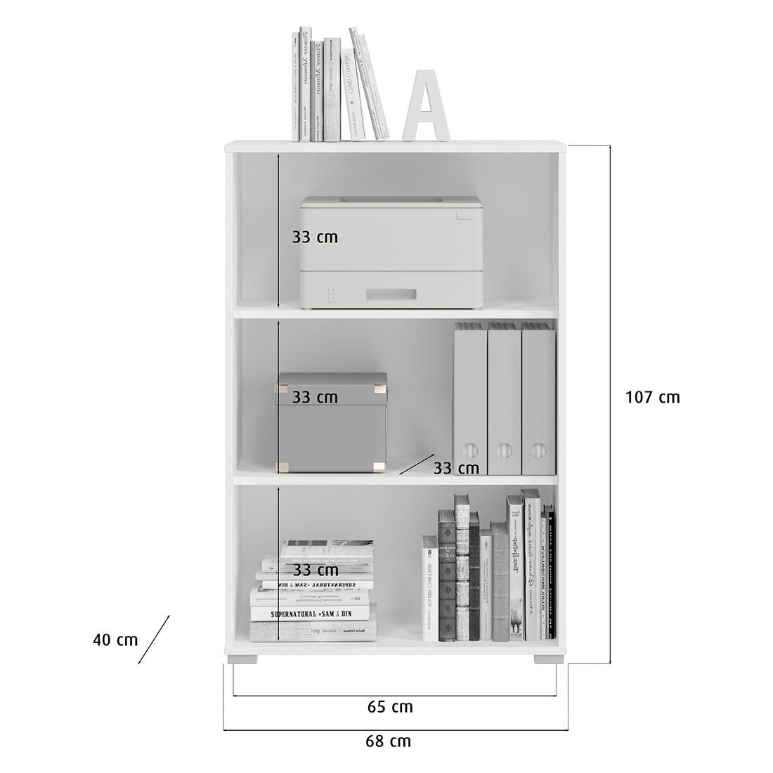 Xonox Mover Aktenregal 68x40x107cm