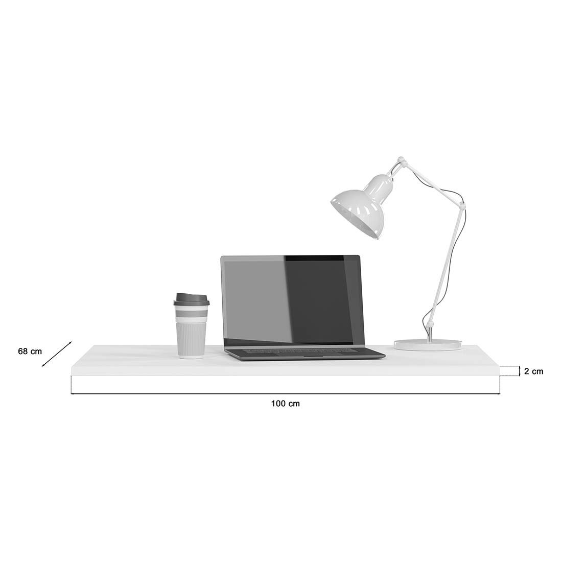 Xonox Mover Tischplatte 100x68x2cm
