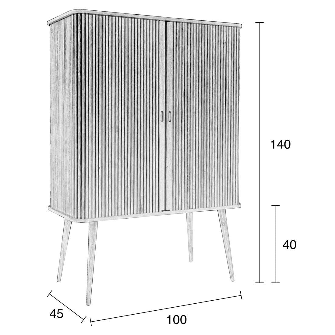 Zuiver Barbier Highboard 100x45x140cm