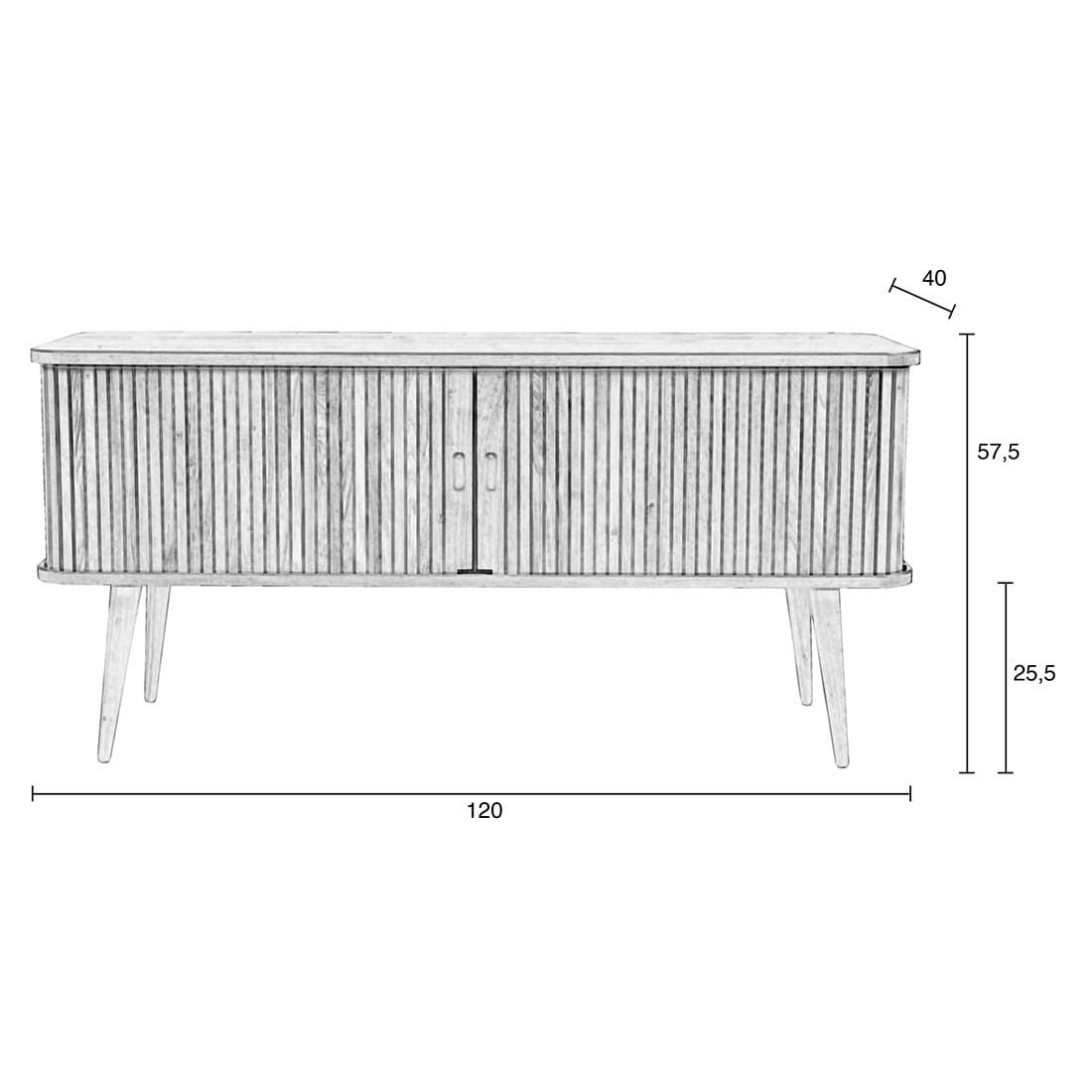Zuiver Barbier Sideboard 120x40x57,5cm