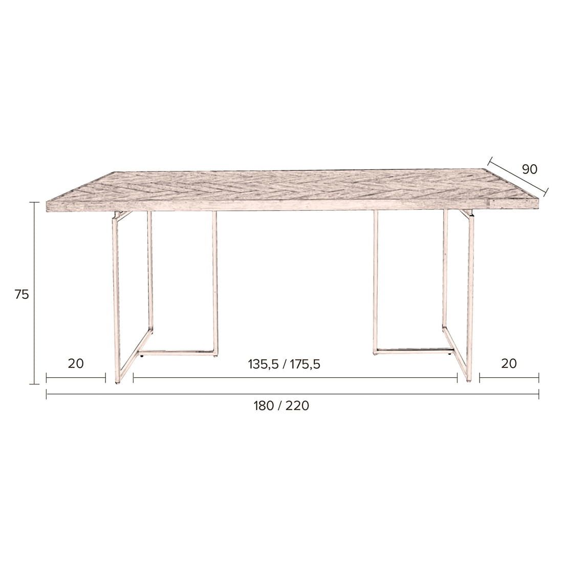 Zuiver Class Esstisch 180x90cm