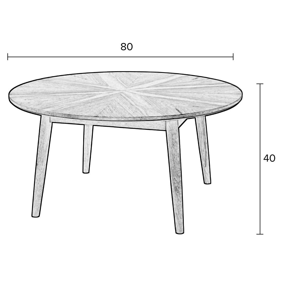 Zuiver Fabio Couchtisch Ø80x40cm