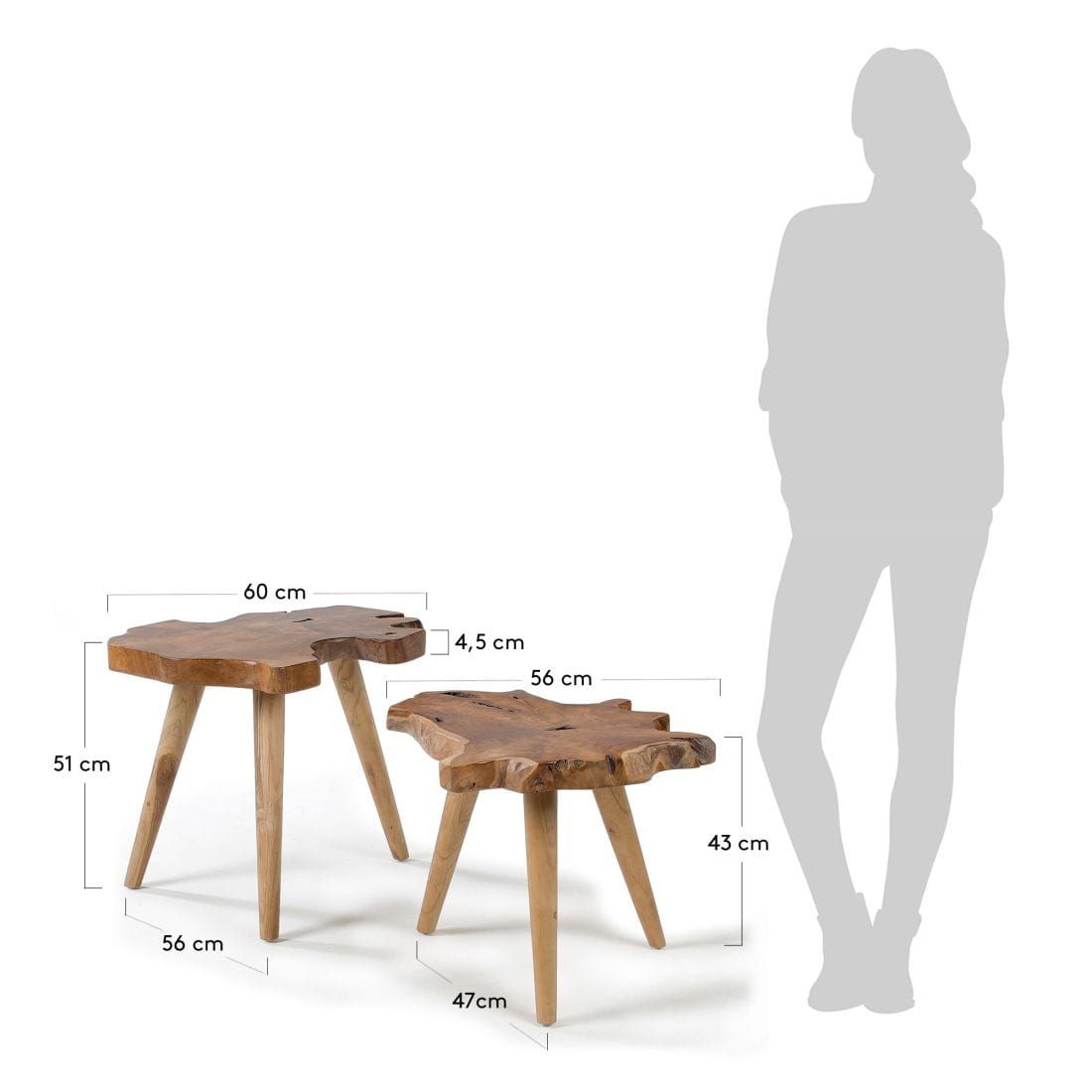 La Forma Hattie Beistelltisch-Set 2-tlg.