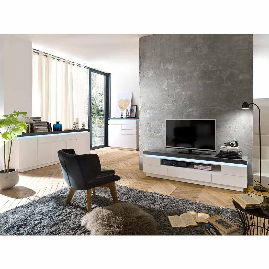 MCA Atlanta Sideboard mit Beleuchtung 200x40x80cm