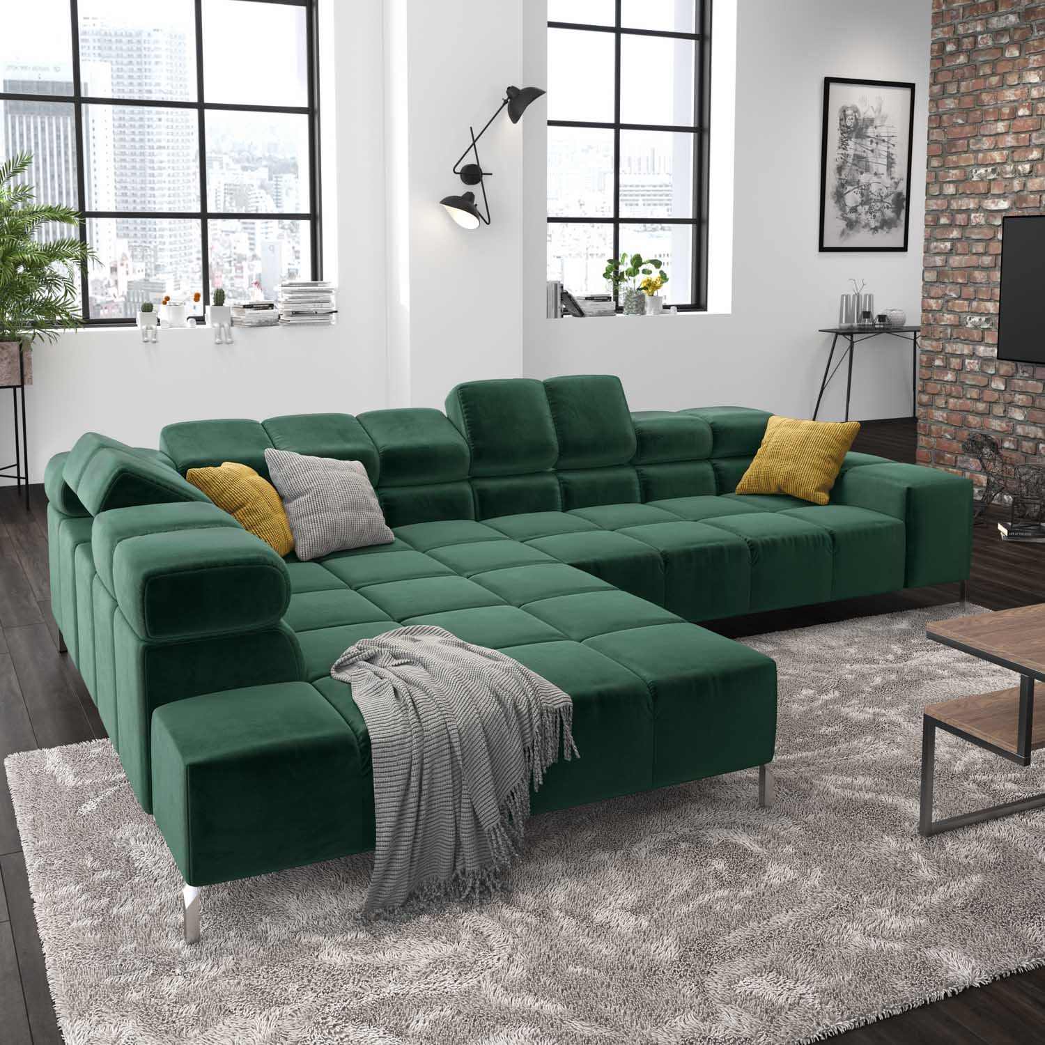 Velvet ecksofa store