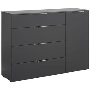 Maja Möbel Trend Sideboard 135,3x40x99,8cm Anthrazit/Glas anthrazit matt