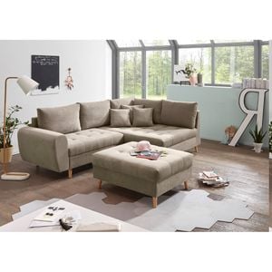 BlackRedWhite Alice Ecksofa mit Hocker