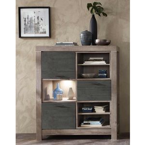 Wohnconcept Granada Highboard mit Beleuchtung 118x42x140cm