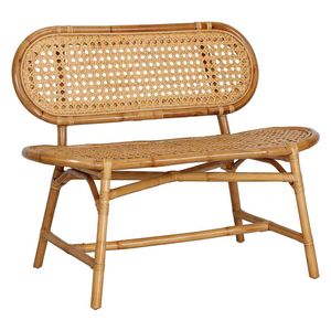 Rafia Rattan Bistro Sitzbank 104 cm