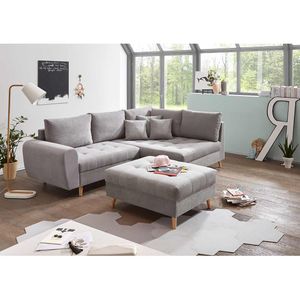 BlackRedWhite Alice Ecksofa mit Hocker