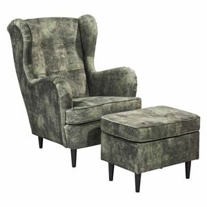 BlackRedWhite Oskar 3 Sessel mit Hocker