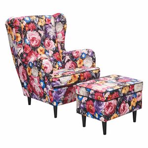 BlackRedWhite Oskar Sessel mit Hocker