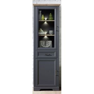 Innostyle Jasmin Vitrine Beleuchtung Hell/Artisan Pinie mit Eiche 66x42x204cm