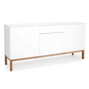 Tenzo Plain Sideboard 210 cm Grau / Eiche