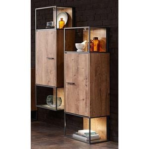 Wohnconcept Manhattan Stand-/Hängeschrank mit Beleuchtung 45x38x156cm