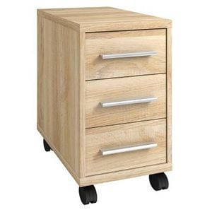 Mäusbacher Mister Office Rollcontainer 45x45x62cm Eiche Sägerau