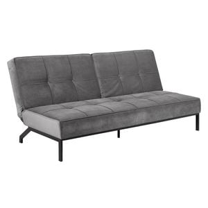 AC Design Perugia Schlafsofa Dunkelgrau/Schwarz, ca. 198x95x87cm