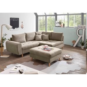 ED Lifestyle Polstermöbel Alice Ecksofa mit Hocker