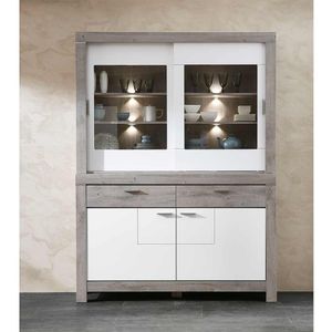 mit Beleuchtung Jasmin Pinie Buffet Eiche Hell/Artisan 2-tlg. Innostyle