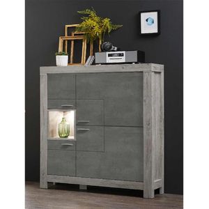 Wohnconcept Granada Highboard mit Beleuchtung 118x42x140cm