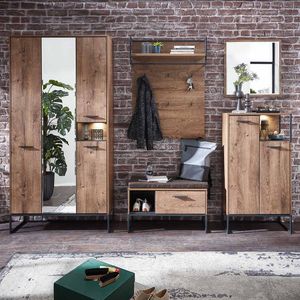Wohnconcept Manhattan Garderoben-Set mit Beleuchtung 5-tlg.