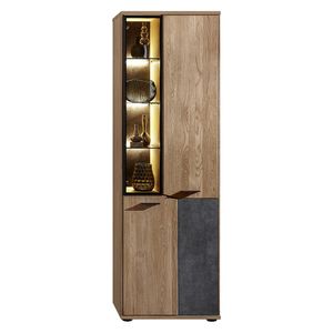 Wohnconcept Gerano Vitrine mit Beleuchtung 65x38x204cm