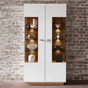 Wohnconcept Fresno Vitrine mit Beleuchtung 98x40x190cm