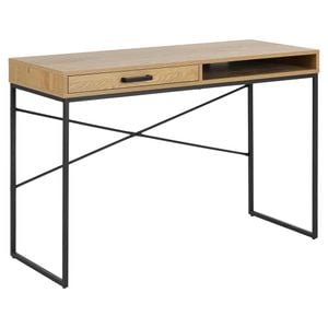 AC Design Seaford Schreibtisch 110x45x75cm Wildeiche/Schwarz