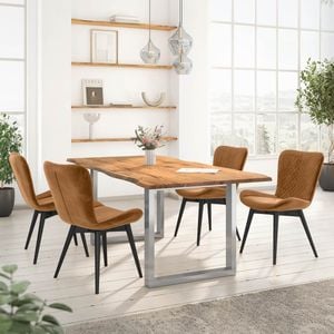 HOMELIV. Pepper Essgruppe 5-tlg. Tisch 200x90cm