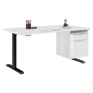 Maja Möbel eDJUST Schreibtisch höhenverstellbar mit Hängecontainer 150x80x72/120cm