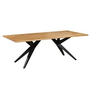 Mäusbacher Komfort C Ausziehtisch 160/260x90cm Graphit/Edelstahloptik/Plankeneiche