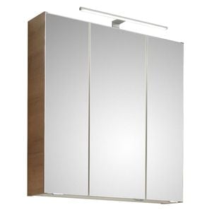 LED-Beleuchtung Eiche Quickset Riviera 362 Spiegelschrank 100x18x70cm mit Pelipal