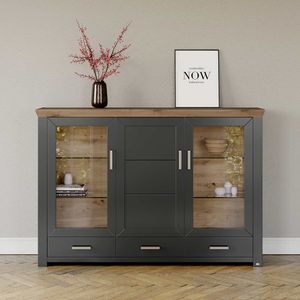 set one York Highboard 184,1x44,2x126,6cm