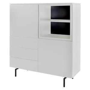 Tenzo Plain Sideboard 210 cm Grau / Eiche