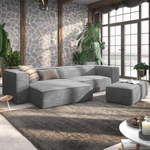 W.SCHILLIG Around the block Ecksofa mit Hocker
