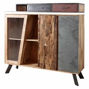 Wolf Möbel Stadium Highboard mit Beleuchtung 145x40x140cm