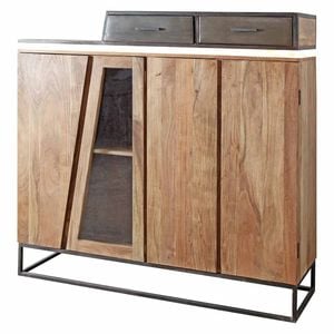 Wolf Möbel Stadium Highboard mit Beleuchtung 145x40x140cm