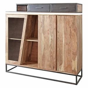 Wolf Möbel Stadium Highboard mit Beleuchtung 145x40x140cm