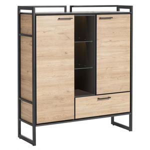 Habufa Kenia Highboard mit Beleuchtung 125x42x140cm