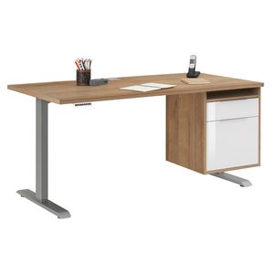 Maja Möbel eDJUST Schreibtisch höhenverstellbar mit Hängecontainer 150x80x72/120cm