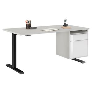 Maja Möbel eDJUST Schreibtisch höhenverstellbar mit Hängecontainer 150x80x72/120cm