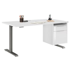 Maja Möbel eDJUST Schreibtisch höhenverstellbar mit Hängecontainer 150x80x72/120cm