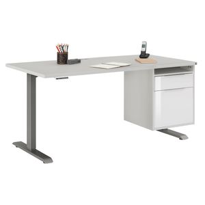 Maja Möbel eDJUST Schreibtisch höhenverstellbar mit Hängecontainer 150x80x72/120cm