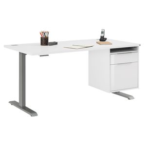 Maja Möbel eDJUST Schreibtisch höhenverstellbar mit Hängecontainer 175x80x72/120cm