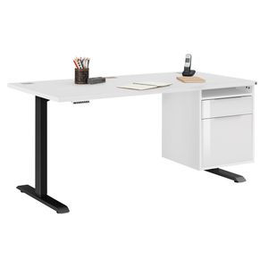 Maja Möbel eDJUST Schreibtisch höhenverstellbar mit Hängecontainer 175x80x72/120cm