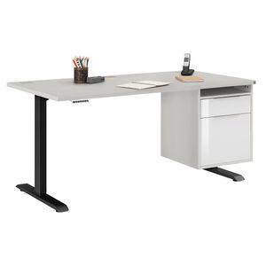 Maja Möbel eDJUST Schreibtisch höhenverstellbar mit Hängecontainer 175x80x72/120cm