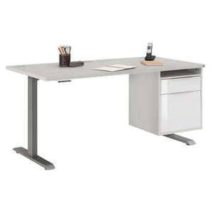 Maja Möbel eDJUST Schreibtisch höhenverstellbar mit Hängecontainer 175x80x72/120cm