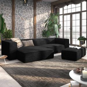 W.SCHILLIG Around the block Ecksofa mit Hocker